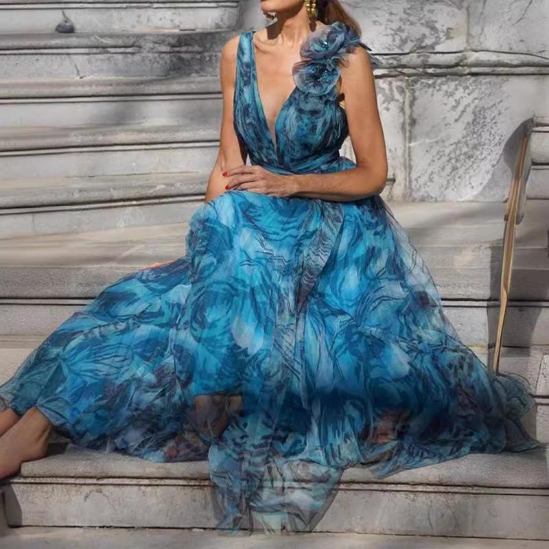 Богемное летнее цветочное платье-свинг в стиле Лолита