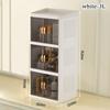 Foldable Cosmetics Storage Boxes Double Door Acrylic Skincare Organizer Case Household Multi Layer Stationery Organize Shelves