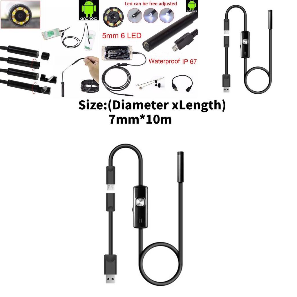 Usb Waterproof Inspection Scope With Camera And Led Illumination For Car Repair And Household Use