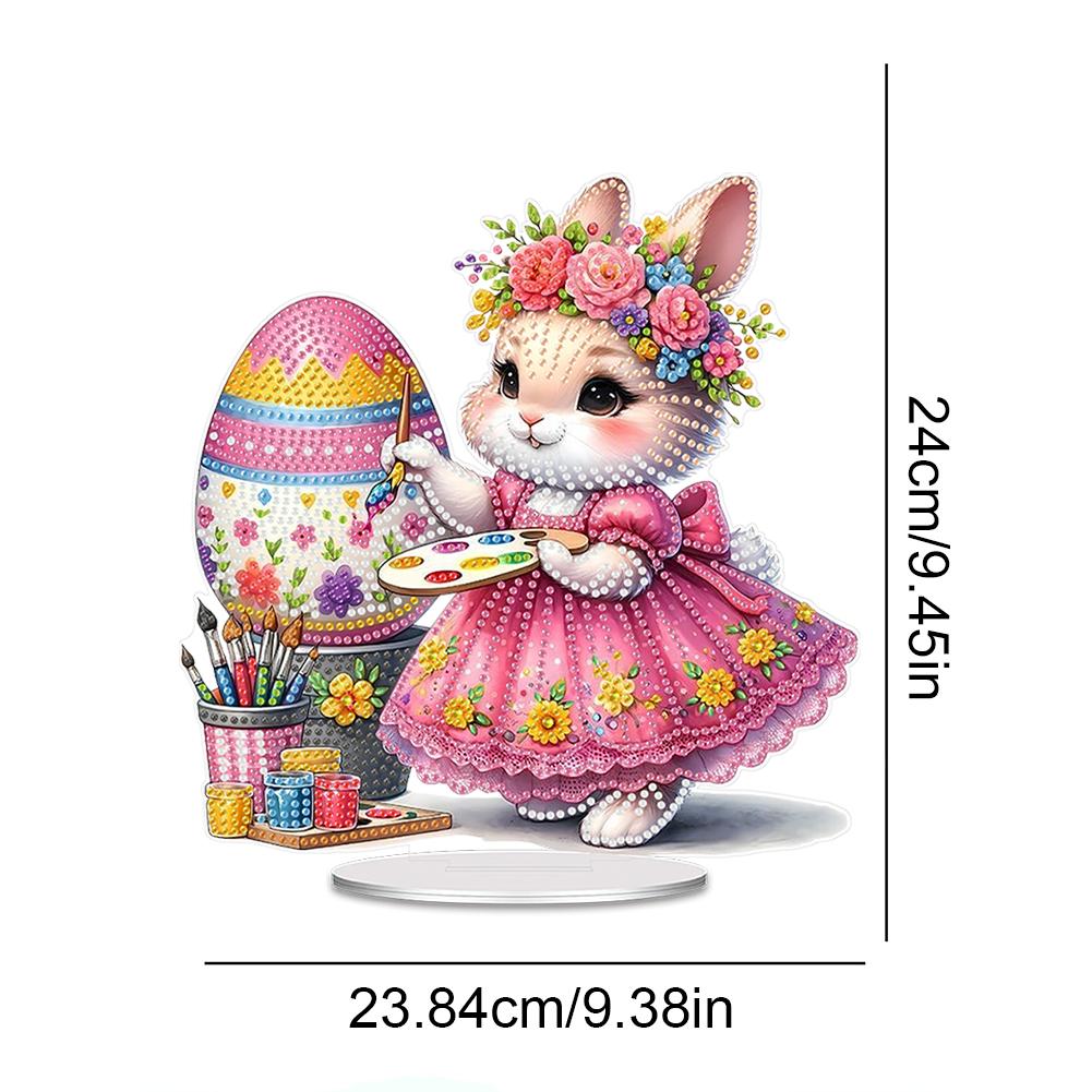 Acrylic Easter Egg Chicken Rhinestones Desktop Ornaments 5D DIY Diamond Art Tabletop Decorations Diamond Painting Desktop Decors