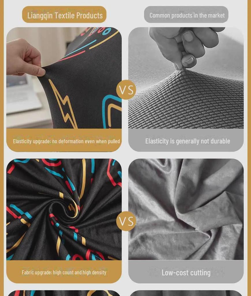 Чехол для игрового кресла Silver Fox Velvet: Пылезащищенный, эластичный, идеально подходит для офисных кресел или кресел интернет-кафе.