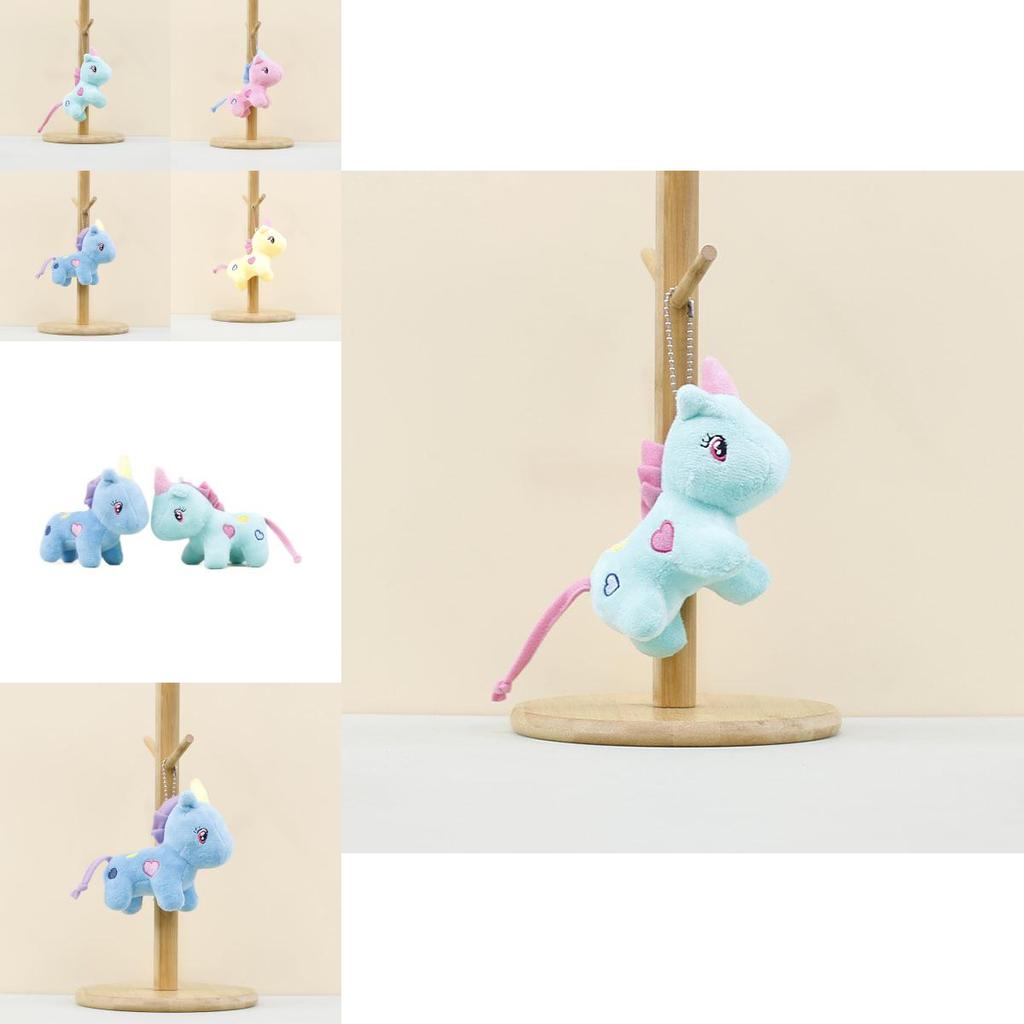 Charming Colorful Unicorn Plush Keychain Lovely Stuffed Animal Ideal For Gifts