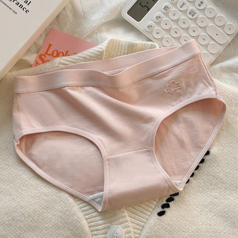 Нижнее белье женское простое однотонное по талии из хлопка