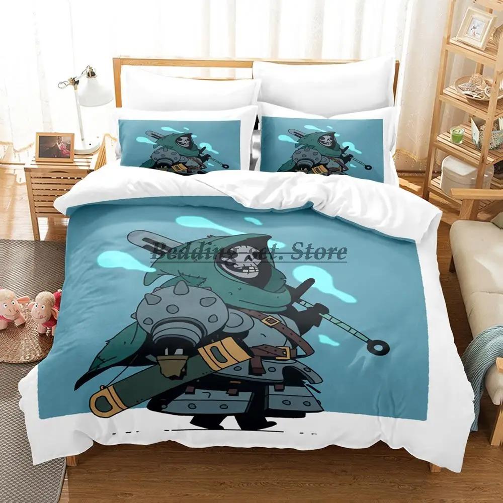Комплект постельного белья Skeleton Knight Single Twin Full Queen King Size Комплект постельного белья Aldult Kid Bedroom Duvetcover Sets Anime Bed Sheet Set