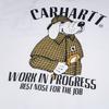 carhartt Лето 2025 года, новые мужские и женские хлопковые свободные футболки с круглым вырезом и новым принтом детективного узора
