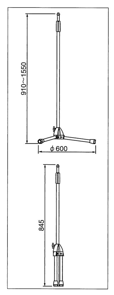TAMA MS200BK Straight Microphone Stand, Black
