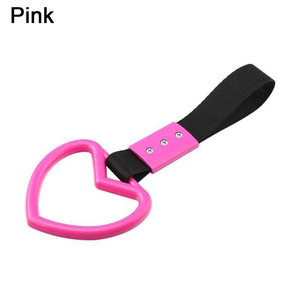 Drift Towing Rope Subway Handle Charm Car Accessory Handle Strap Heart Shape Strap Tow Ring