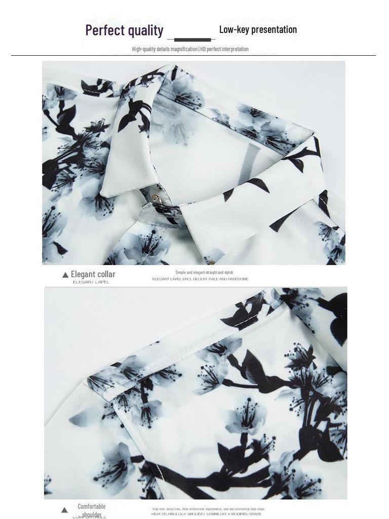 Мужская летняя рубашка с коротким рукавом в стиле ретро с золотым тиснением