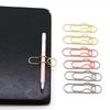 10pcs Colorful Paper Clips Paper Fix Clips Bookmarks Multi-functional Pen Holder  Journal Tool
