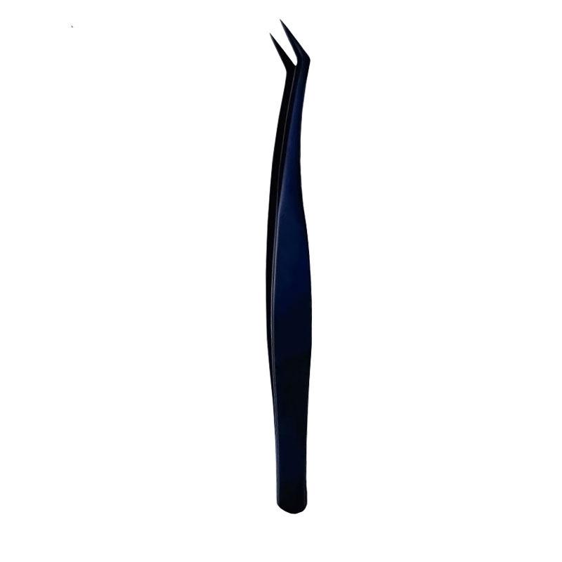 {+} 1Pcs Glue-free Eyelashes Beginner Tools Anti-Stick Applicator No Glue Eyelashes Non Stick Coated Stainless Steel Tweezer