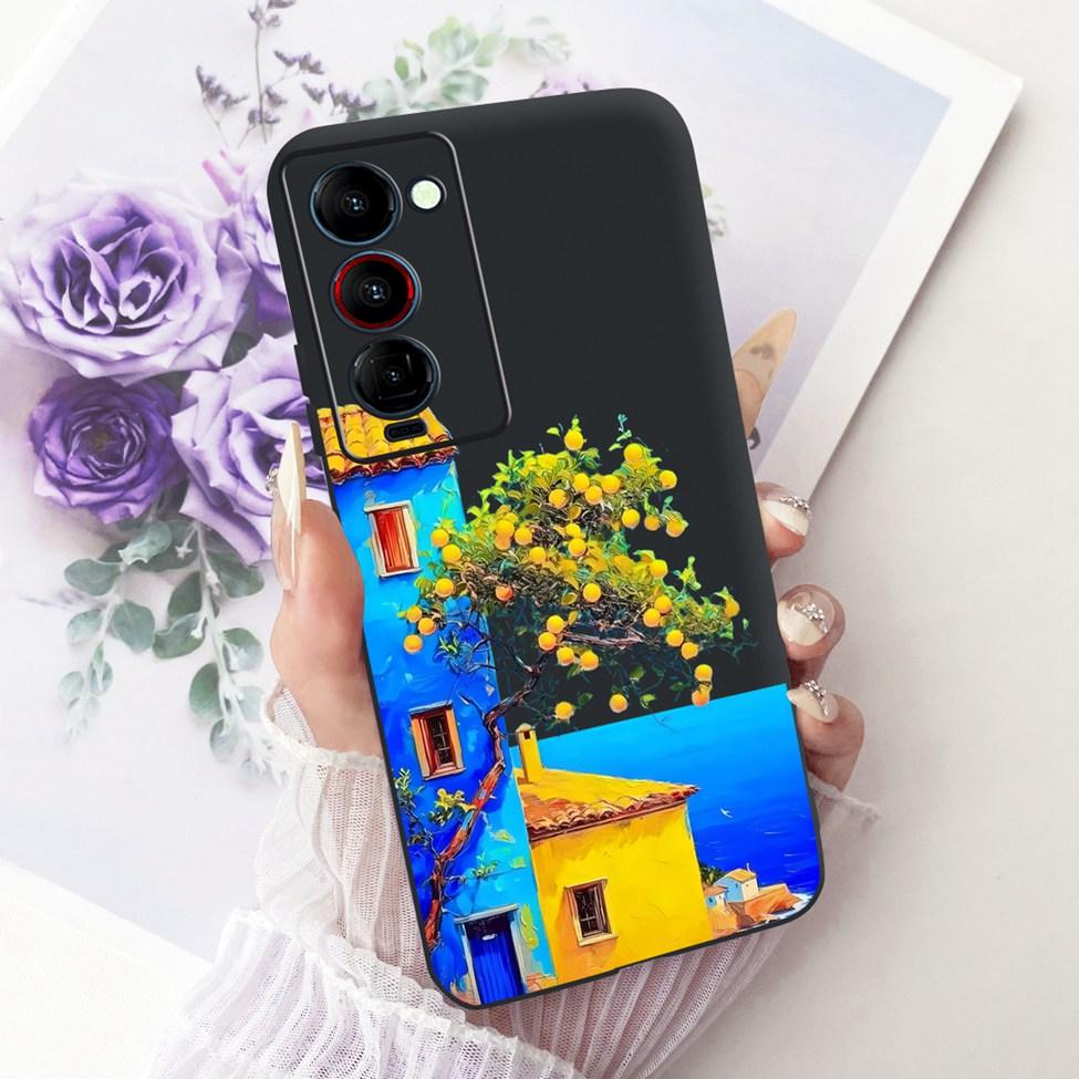 Чехол для телефона Tecno Camon 18P Чехол CH7 Милый Кот Модный Забавный Расписной Fundas Для Tecno Camon 18P Корпус