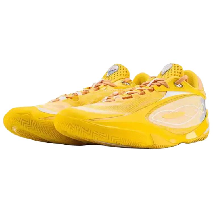 Li Ning Wade 808 5 ULTRA Износостойкое Покрытие Низкие Баскетбольные Кроссовки Мужские Лимонные ABAV015-20