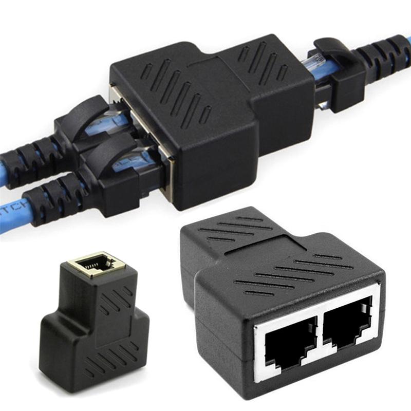Лучший разъем-сплиттер-адаптер с 2 на 1 порт LAN, кабель для ПК Ethernet 6 CAT5 RJ45