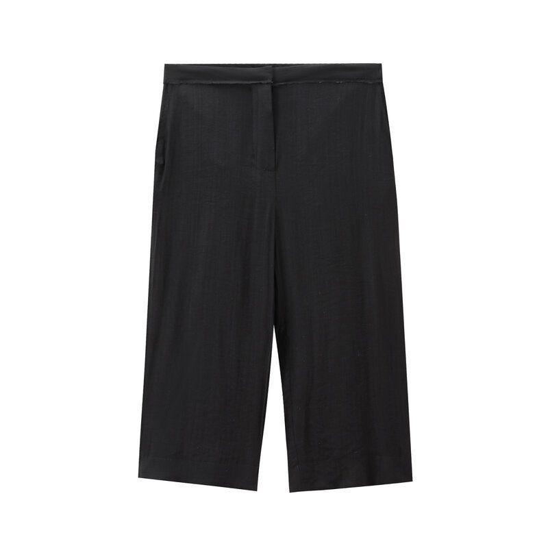 Fashion Style 2024 Autumn New Women's Clothing Easiest for Match Double Breasted Sleeveless Round Neck Vest High Waist Shorts 8843298