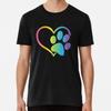 Heart Paw Print Dog Cat Lover Valentines Day S To 5XL Made In the AU/USA T-Shirt