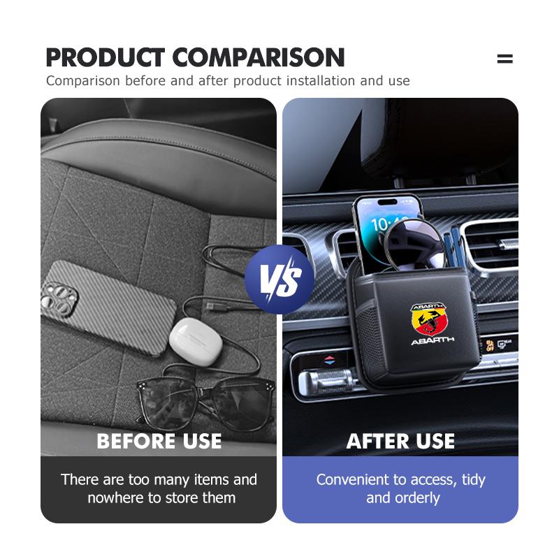 Car Phone Key Sunglasses Vent Dashboard Hanging Organizer Box For Abarth FIAT 500 Ducato Stilo Palio UNO Astra Bravo Tipo V5