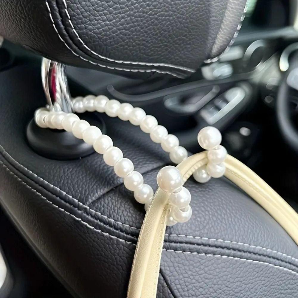 Elegant Bow Car Hook Bowknot Adorable Bow Knot Car Hook Pearl Car Organizer Clip Car Styling