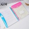 Assorted Color Filing Sleeves Document Bag, 11-Hole Loose-leaf Design, Highly Transparent Sheet Protectors, Protectors for 3 Ring Binders Snap-on