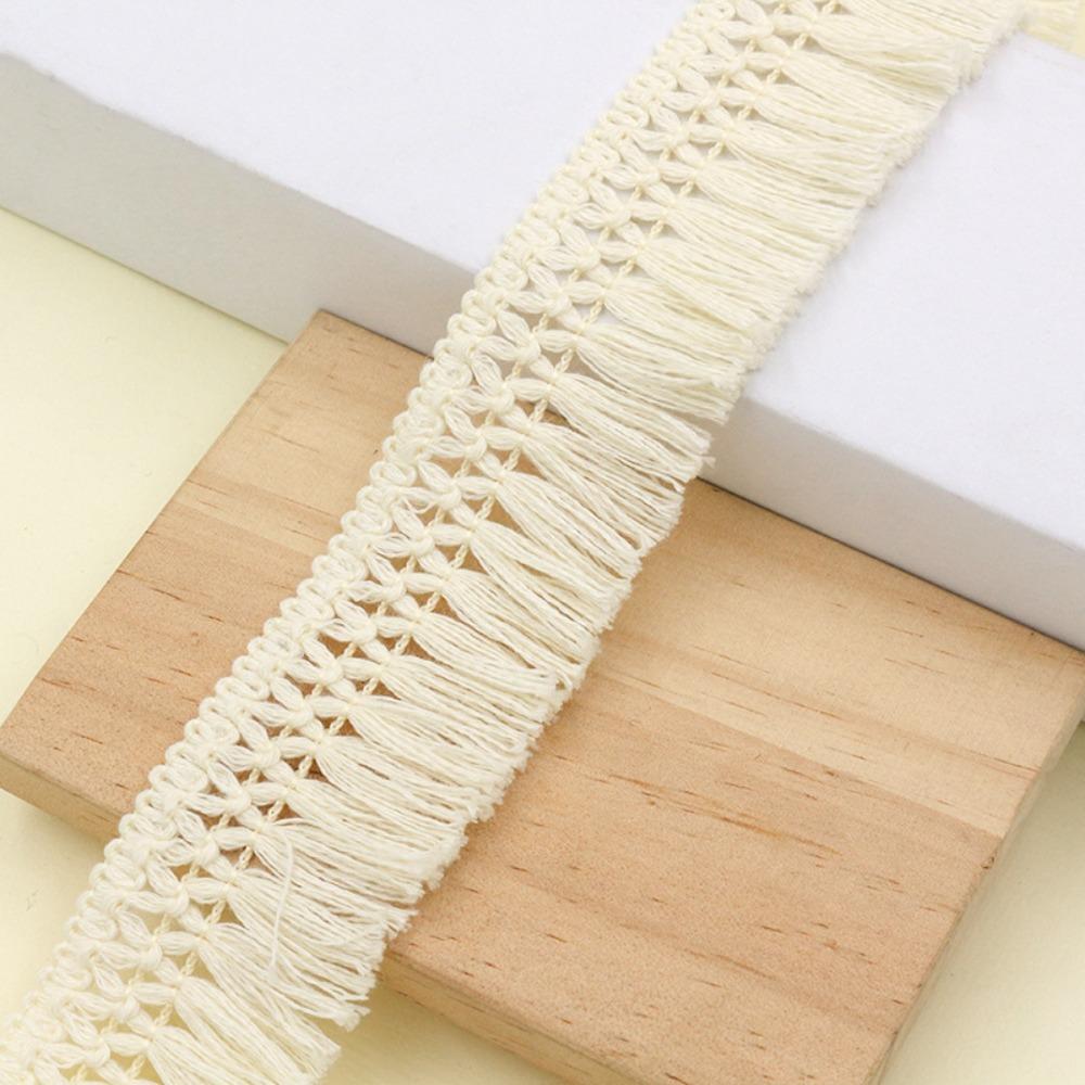 Длина 25м Ширина 4см Хлопковое Кружевное Тканевое Кружево Отделка DIY Поделки Крест Ажурная Отделка с Кисточками Декор Одежды Бахрома для Платья
