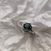 Silver Ring with London Blue Topaz 1.091ct, Cubic Zirconias, Item Weight 3.05 Gr (2178026)