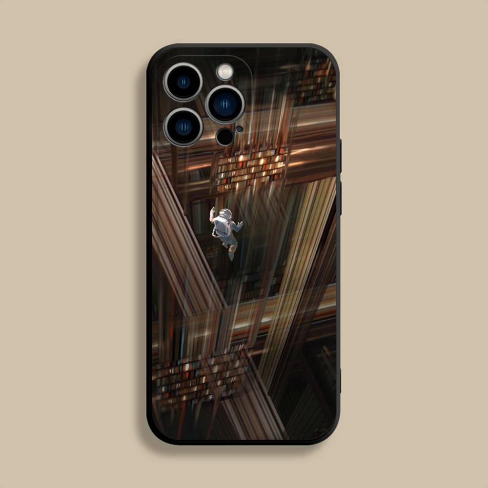 F-Film I-Interstellar movie Phone Case For iPhone 17,16,15,14,13,12,Pro,Max,Plus,E,SE4,Air,Mini Black Soft Cover