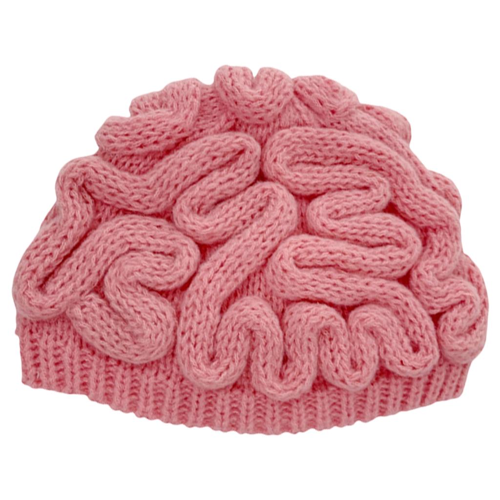 Lovely Cerebrum Beanie Cap Windproof Skull Hat Female Thick Warm Hat Outdoor Cap Cold Weather Beanies for Adult