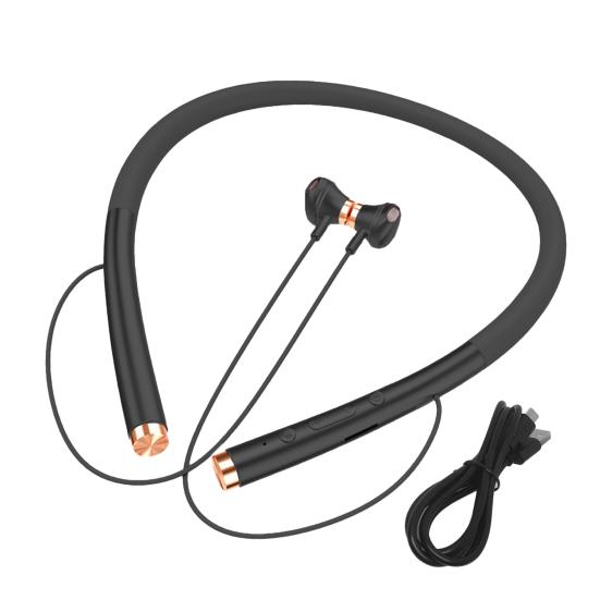 Наушники-вкладыши с шейным ободом, Bluetooth-совместимые, Звук, Водонепроницаемые, Подвесные, 5 Стерео, Беспроводная гарнитура для спорта