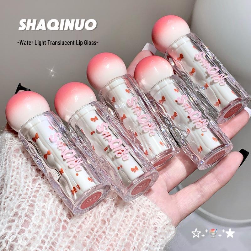 Блеск для губ Shaqinuo Water-Glow: Полупрозрачный, Зеркальный блеск, Придает объем губам, Стойкий, Молодежный, Девичий вайб