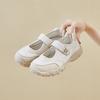 Летние дышащие кроссовки на липучке, новая модная универсальная маленькая белая обувь, студенческий стиль, платформа, кроссовки для бега женские