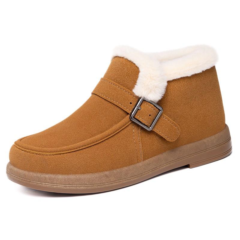 Womens Winter Ankle Boots Warm Fleece Lined Non Slip Casual Short Outdoor