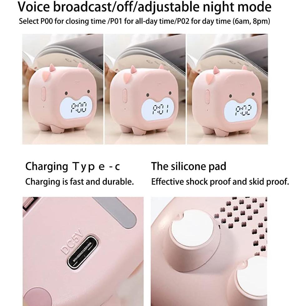 Мультфильм милый манекен корова настольный будильник цифровой дисплей электронный рабочий стол