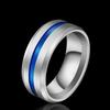 8-миллиметровое титановое кольцо для мужчин и женщин, обручальные кольца, модные кольца с канавкой