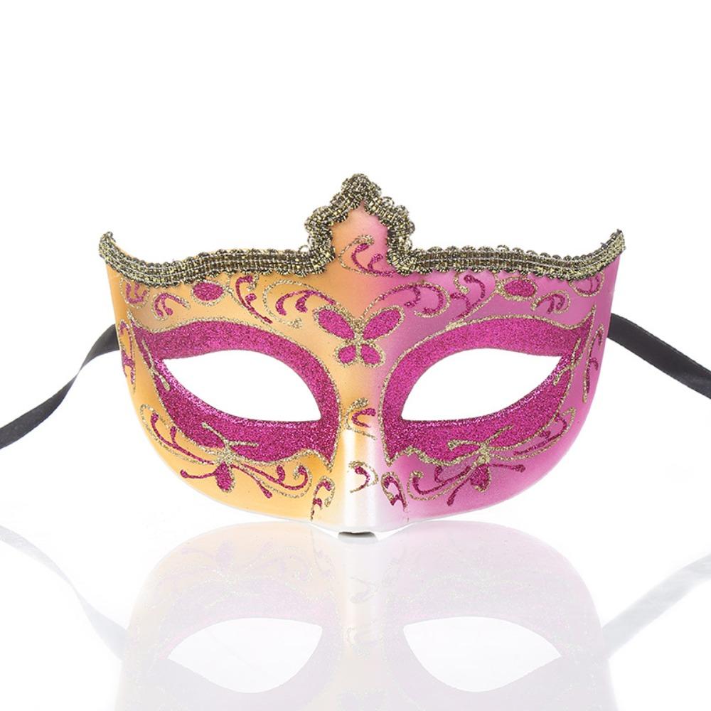 Plastic Glitter Mask Half Face Mask Venice Mask Personality Halloween Masks  Props Mask