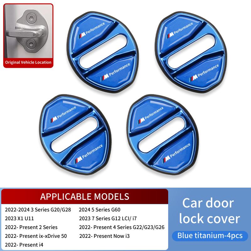 2025 Hot Car Door Lock Cover Anti-Rust Door Case Sticker Tools Accessories For BMW 1 3 5 Series X1 X4 X5 X7 G20 G38 F20 F39 F48