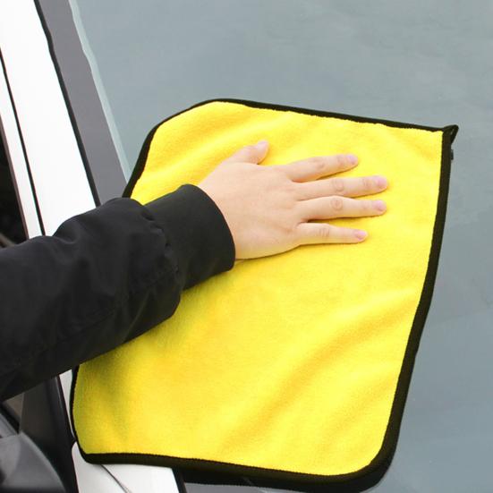 Car Wash Cloth Thickened Ultra Soft Dual Color Water Absorption Microfiber Waxing Towel for Automobile
