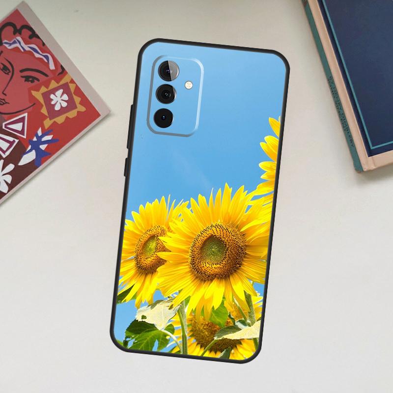 Sunflower Floral Case For Samsung Galaxy A34 A54 A14 A56 A52 A53 A16 A26 A36 A55 A35 A15 A32 A12 A33 A13 A17