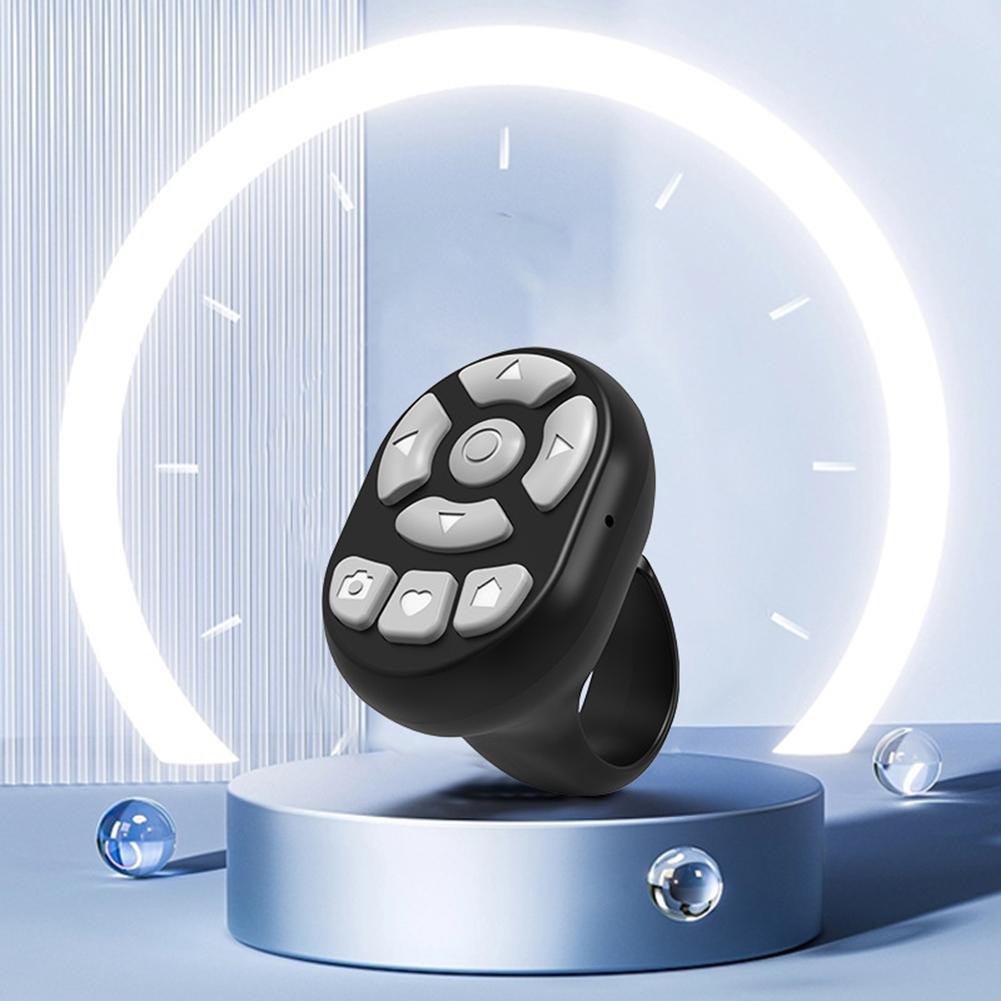 Беспроводной Bluetooth пульт дистанционного управления для мобильных телефонов, кнопка спуска для селфи и видео, устройство для перелистывания страниц электронных книг, многофункциональный контроллер