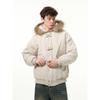 Madwitch Winter Warm Fur Collar Parka Cotton Jacket Trendy Brand Design Niche Retro American Style Cotton Coat for Men