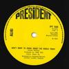 7inch Record ALIKI - Don't Want To Know About The World  PT505 President 1982 UK Soul/Funk Used
