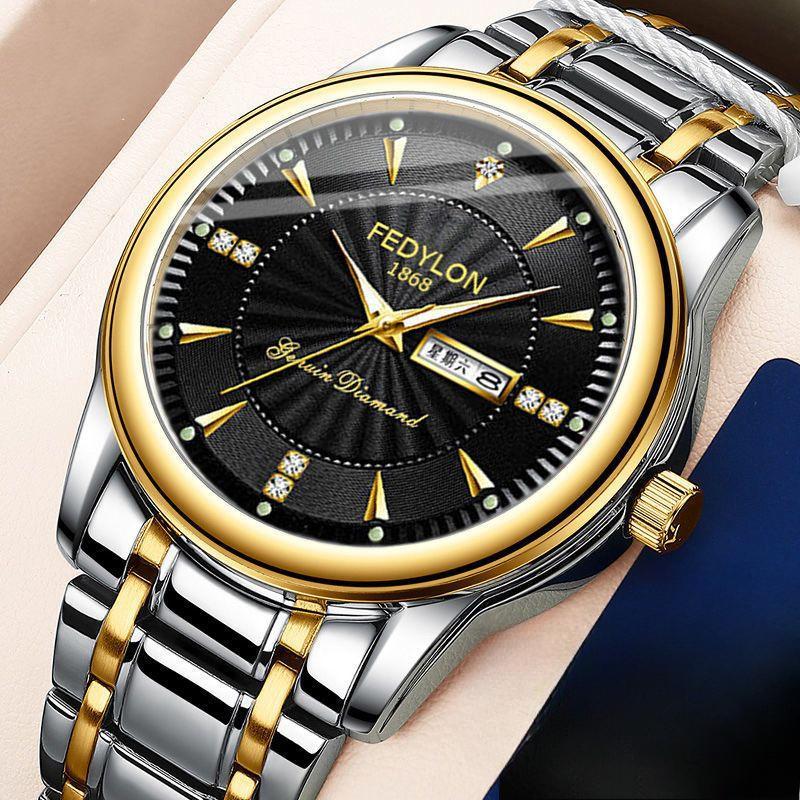 Мужские часы полностью автоматические немеханические часы светящиеся водонепроницаемые кварцевые часы студенческие модные мужские часы