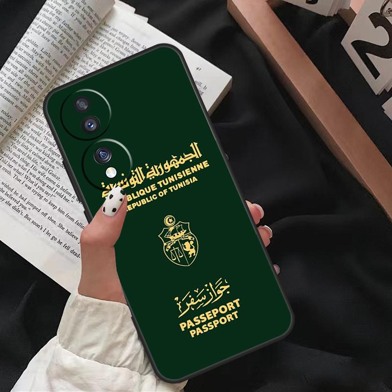 Tunisian Passport Flag For Honor Magic 5 Lite 90 70 50 10 Lite 8X 9X Case For Honor X8 X9 X7 X8a X9a X7a X6a Cover