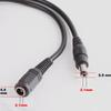 DC12V Power Extension Cable 2.1*5.5mm Connector Male To Female For CCTV Security Camera Black Color 16.5Feet 5M 10m Power Cable