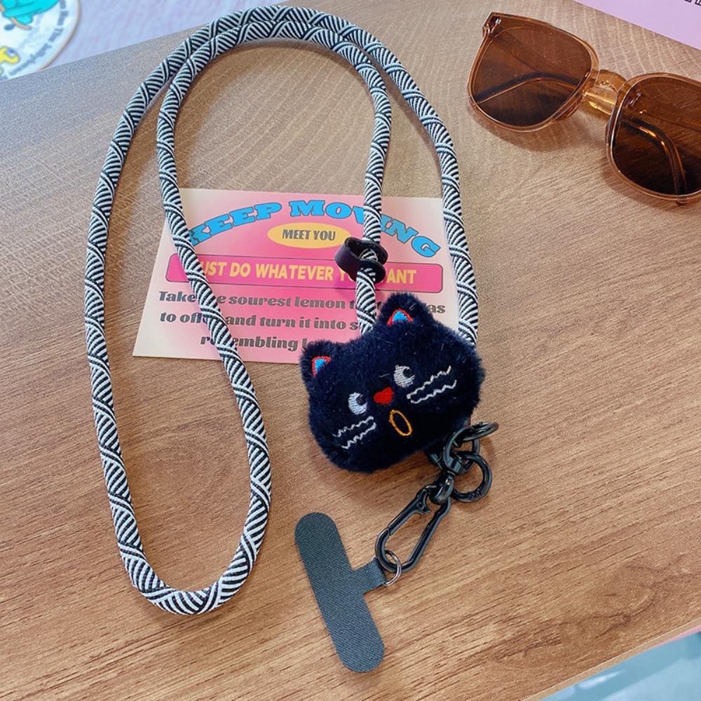 Ремешок для телефона с изображением животных из мультфильмов, цветной ремешок двойного назначения, универсальный шнур для подвешивания через плечо