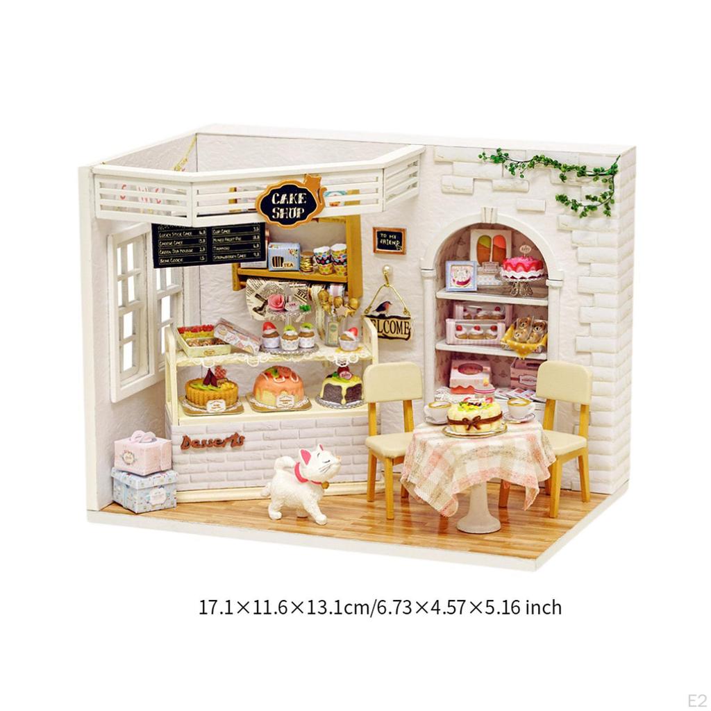 Кукольный домик Миниатюрный домик Наборы для самостоятельного изготовления Мини с мебелью, ручная работа, творческая комната Романтика