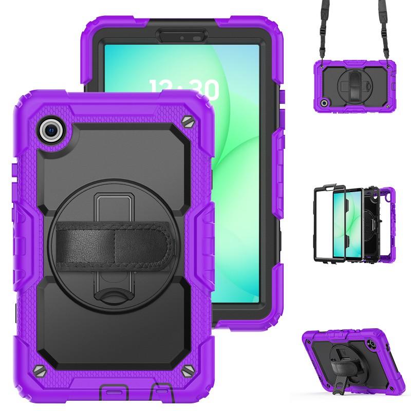 8.7 Inch Tablet Case Galaxy Tab A9 A11 X110 X133 With Silicone Bumper PC Back Shell Hand Strap Kickstand