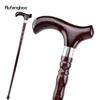 Brown Wooden Single Joint Fashion Walking Stick Decorative Cospaly Cane Halloween Mace Crutch Wand Crosier 92cm