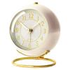 Small Desk Clock Retro Bedroom Table Analog Alarm Clock Silent Non-Ticking Clock with Night Light