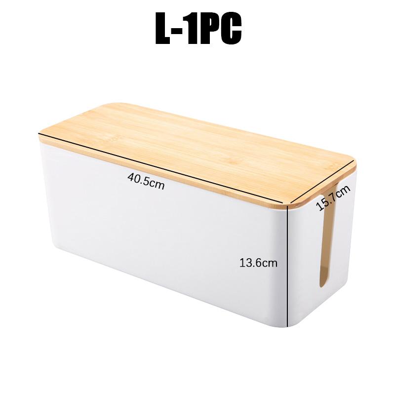 Ящик для хранения кабеля, деревянный чехол для хранения линии электропередачи, пылезащитный органайзер для розеток для зарядного устройства, чехол для проводов, домашний органайзер для намотки кабеля