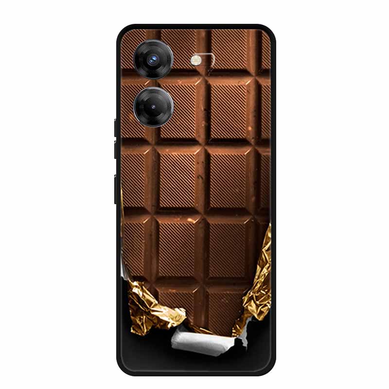 Чехол для телефона Tecno Pova 5 6.78" Coque Черный Бампер Силиконовый Мягкая Задняя Крышка Чехол Для Tecno Pova 5 Чехол Pova5 Funda Para Capa
