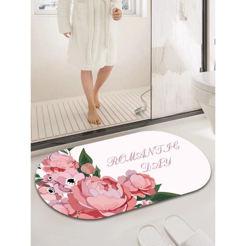 Washroom Doorway Moisture-wicking Mat Soft Diatom Mud Home Technology Cloth Bathroom Non-slip Mat Foot Toilet Quick Drying Mat